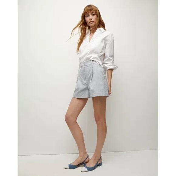 Veronica Beard Haina blue seersucker shorts size 10 - Picture 1 of 8